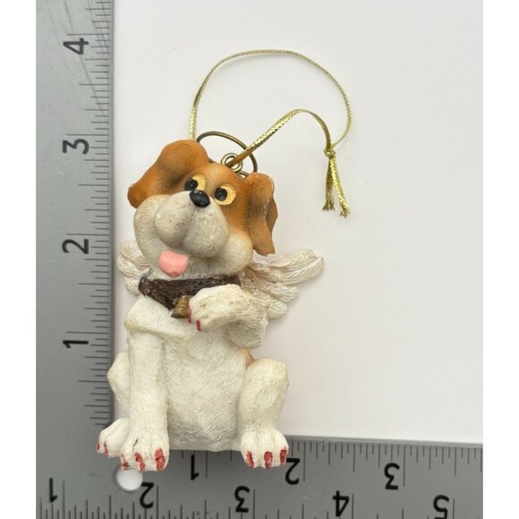 Vintage Angel Dog Christmas Tree Ornament Jack Russell Terrier Puppy Halo - Picture 4 of 8
